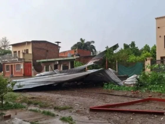 El temporal causó destrozos en Libertador