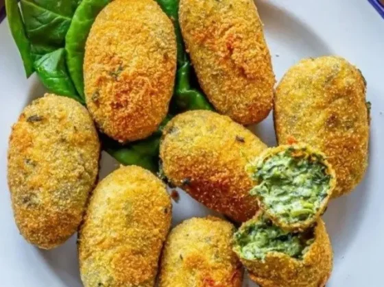 Deliciosa receta de croquetas crocantes de espinaca con queso