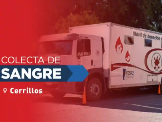 Mañana habrá colecta de sangre en Cerrillos