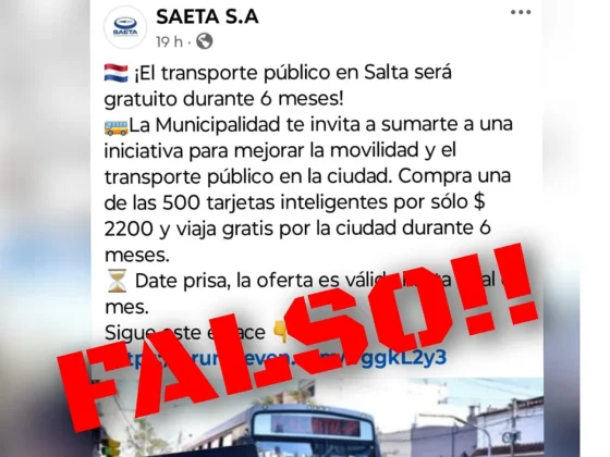 Fake News: Saeta desmintió información falsa difundida en redes