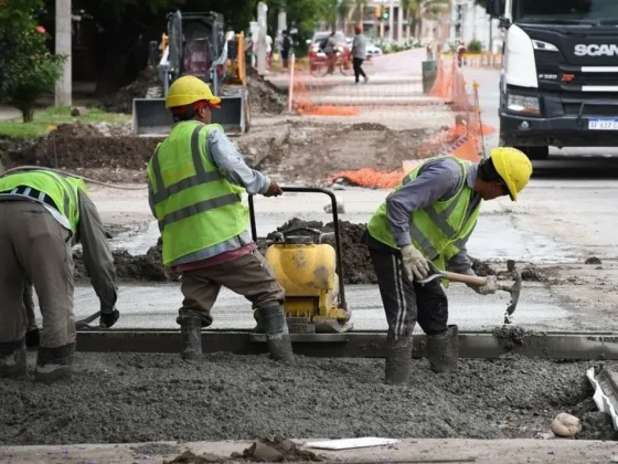 Se realizaron obras de hormigonado en el barrio Parque General Belgrano