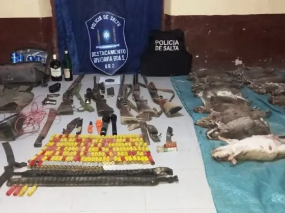 Detuvieron a siete cazadores por matar a conejos y vizcachas