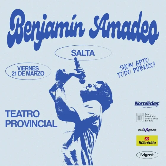 ¡Benjamín Amadeo trae su música a Salta y Tucumán!