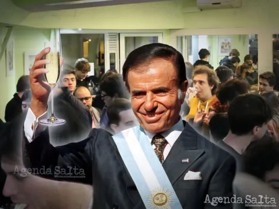 Con pizza y champán lanzaron “La Menem”, una agrupación juvenil que reivindica al expresidente