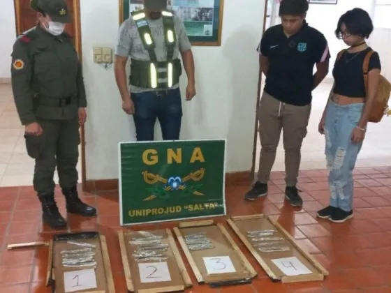 El escuadron 45 "Salta" de Gendarmería secuestró más de 2 kilos de Cocaína