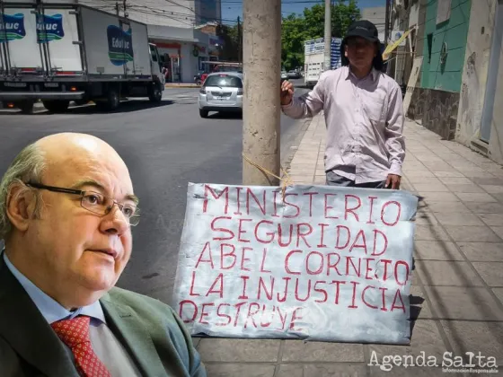 Encadenado en el Ministerio de Seguridad le pide explicaciones a Cornejo