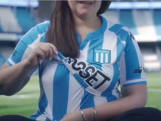 Racing lanzó un modelo de camisetas diseñadas para amamantar en la cancha