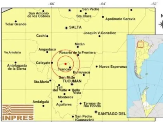 Salta tembló fuerte y se sintió hasta en Tucumán