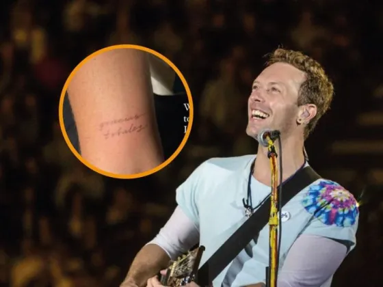 Chris Martin se tatuó una frase que resume su amor por Soda Stereo y la Argentina: “Gracias totales”