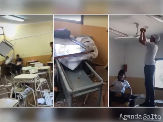 Alumnos salteños de último año destrozaron el aula