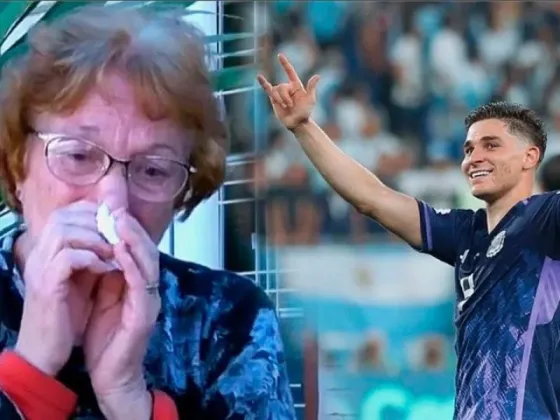 El día que la abuela de Julián Álvarez se derrumbó de emoción y no pudo parar de llorar