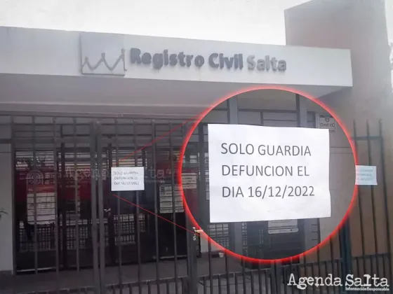 El Registro Civil no atenderá al público hoy