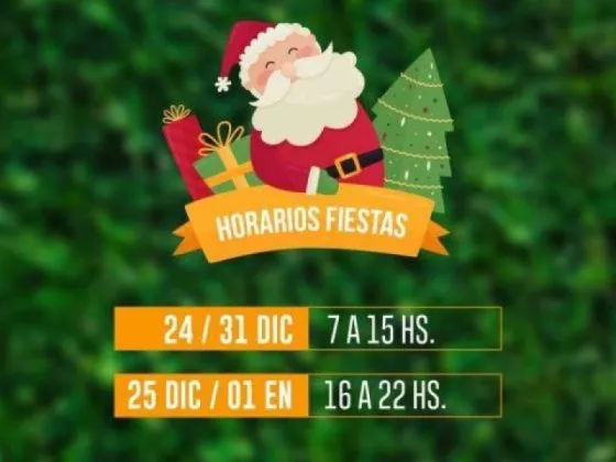 Estos serán los horarios de los Parques Urbanos para las fiestas de Fin de Año