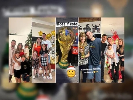 El festejo navideño de Lionel Messi y el resto de los campeones del mundo