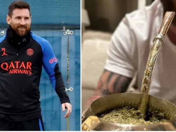 Lionel Messi, fanático del mate: mostró su nueva bombilla con tres estrellas y una Copa del Mundo